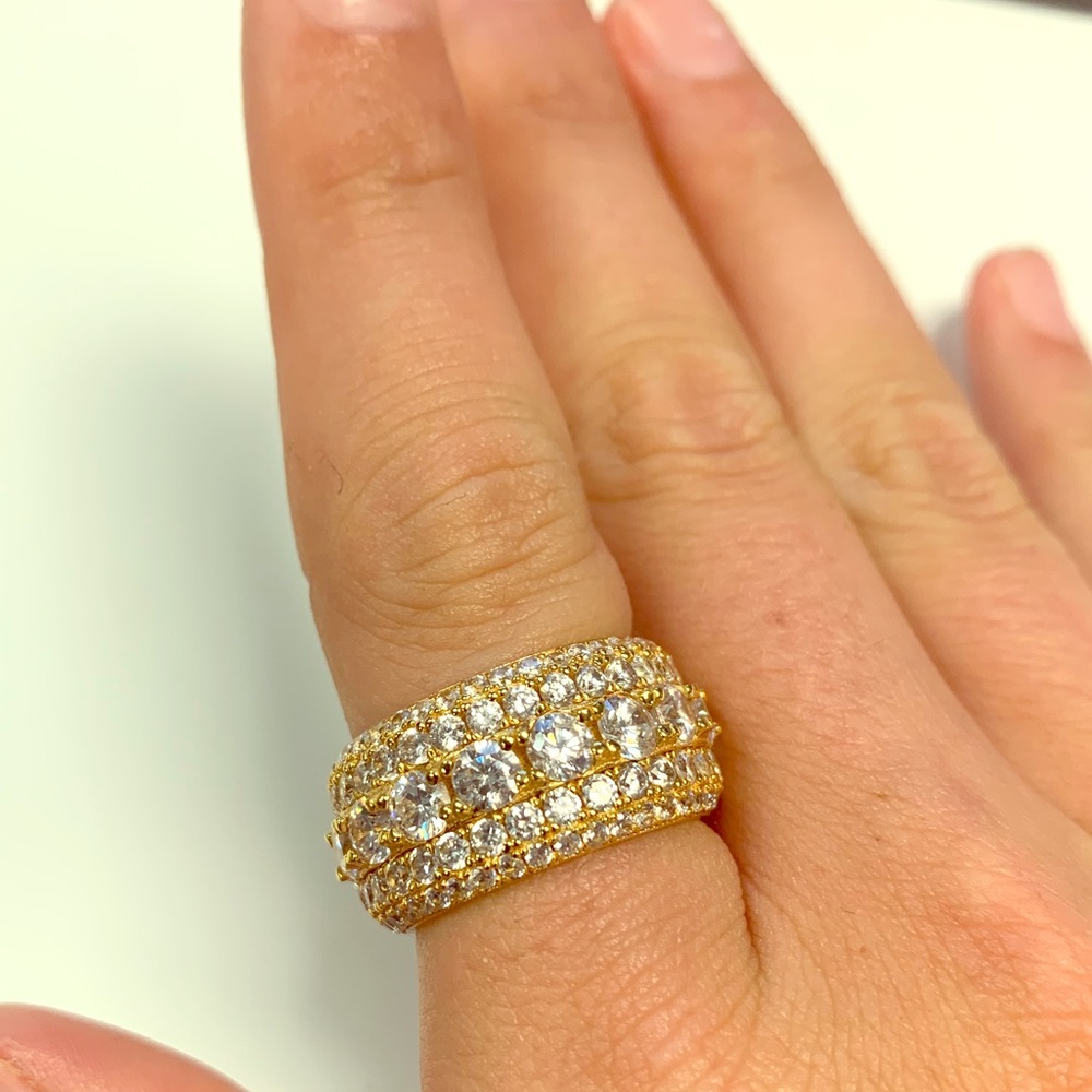 Gold Iced Ring- Costume Jewlery